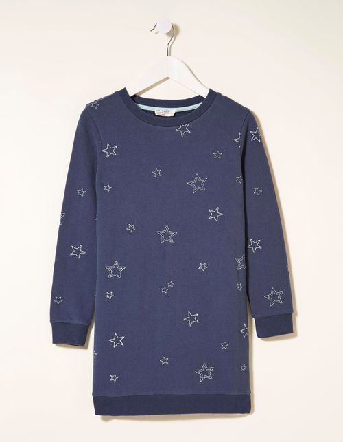 Embroidered Star Sweat Dress