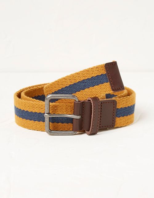 Mens Stripe Webbing Belt