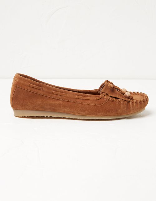 Suede Fringe Moccasins