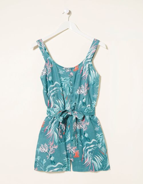 Nadia Botanical Ocean Playsuit