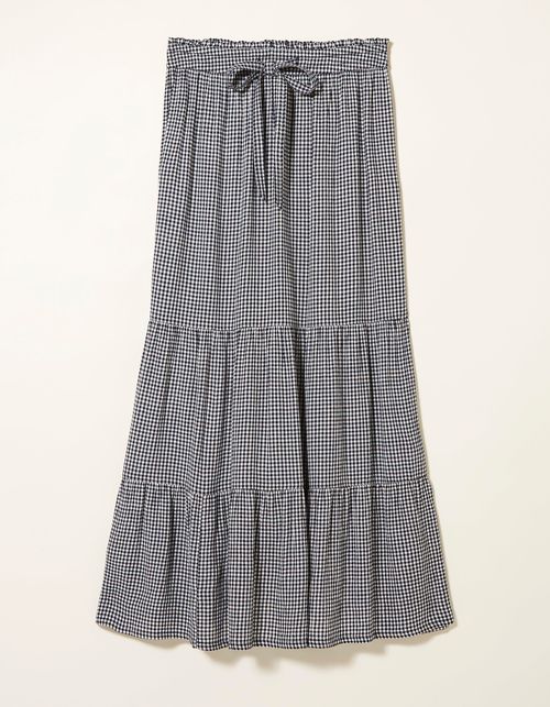 Nora Gingham Maxi Skirt