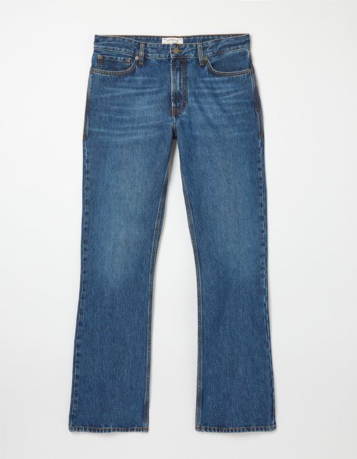 Mens Bootcut Stone Wash Jeans