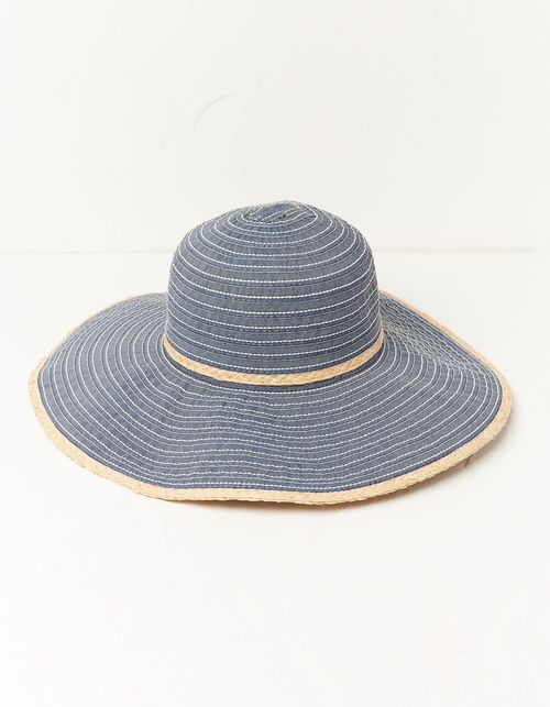 Blue Ribbon Straw Hat