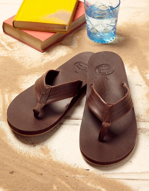 Mens Seaton Leather Flip Flops