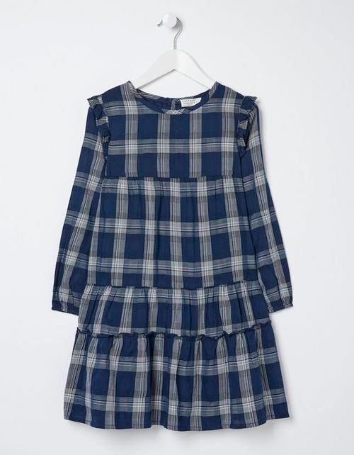 Grace Check Tiered Dress