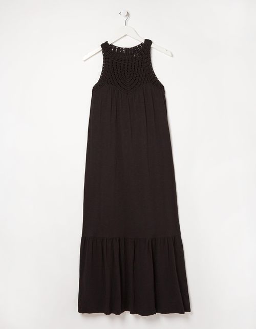 Cece Crochet Jersey Maxi Dress