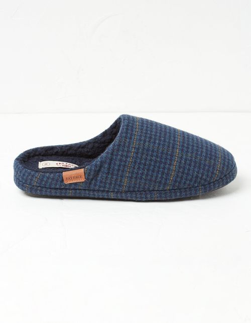 FatFace Men's Harvey Check Mule Slippers