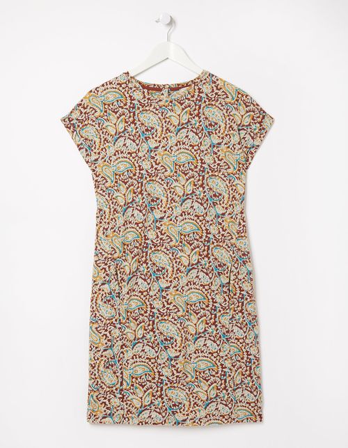 Iris Paisley Jersey Dress