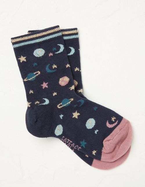 One Pack Space Scene Socks