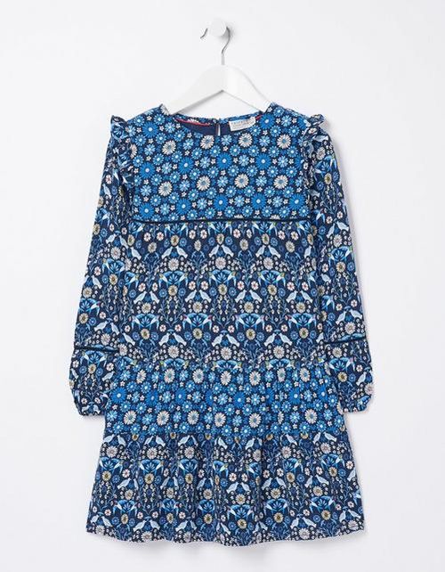 Grace Bird Tile Print Dress