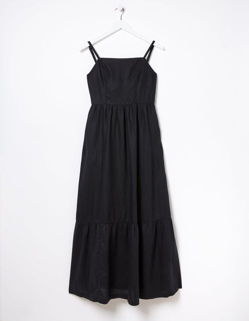 Julien Tie Back Linen Midi...