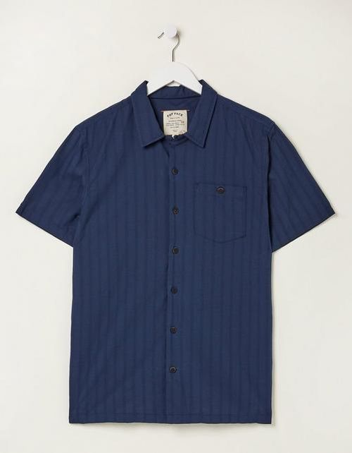 Mens Self Stripe Revere Shirt