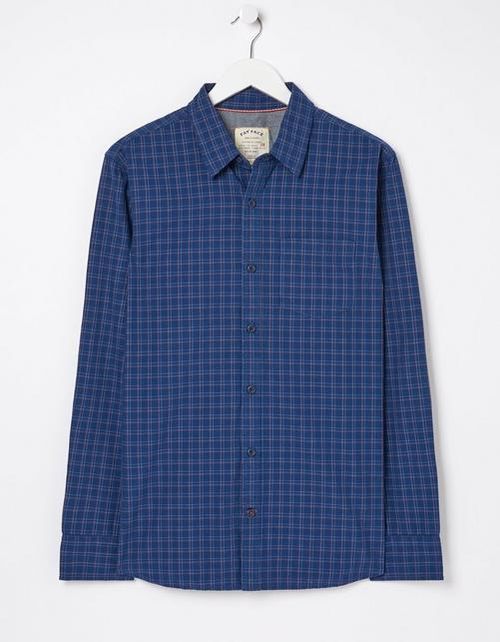 Mens Grays Grid Check Shirt