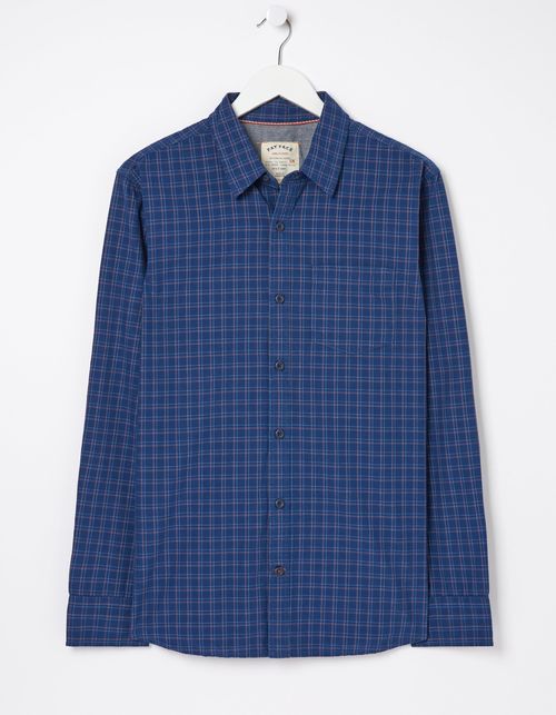 Mens Grays Grid Check Shirt