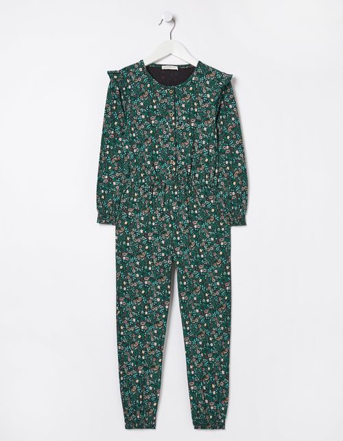 Jess Evergreen Floral Jumpsuit