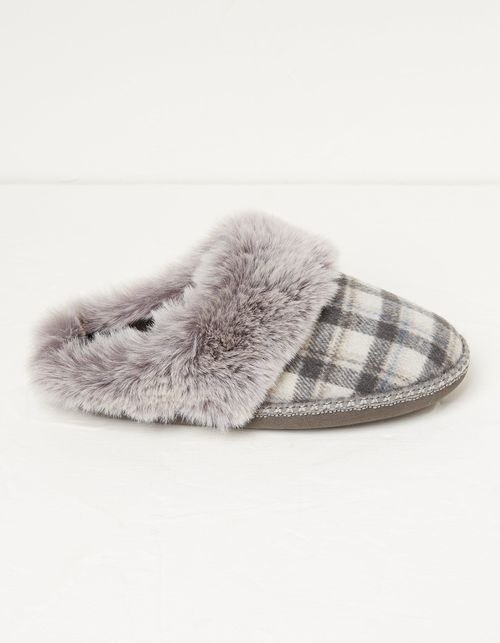 FatFace Men's Harvey Check Mule Slippers