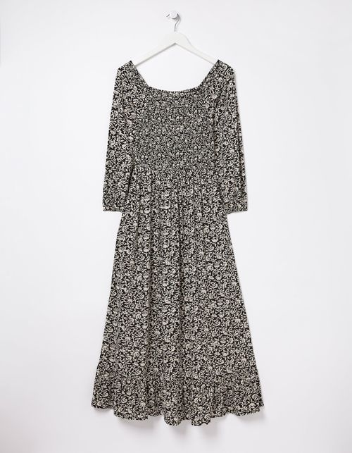 Adele Mono Vines Midi Dress