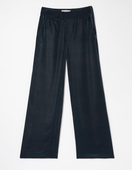 Wide Leg Velvet Trousers