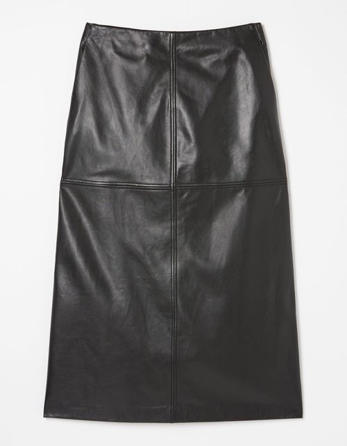 Anya Leather Midi Skirt