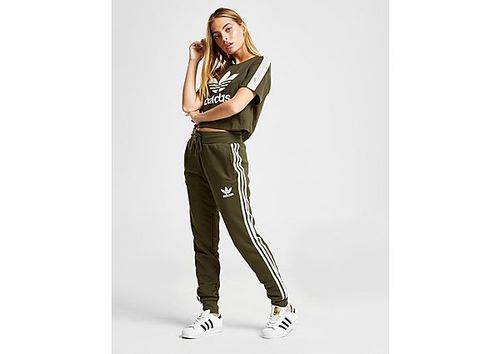 adidas Originals 3-Stripes California Fleece Pants - Green - Womens | Compare | Brent Cross