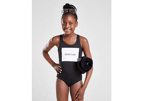 Calvin Klein Girls' Box Logo Swimsuit Junior - Black - Kids | Compare |  Highcross Shopping Centre Leicester