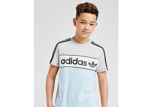 Originals Linear Colour Block T-Shirt Junior - Blue - Kids Compare | Union Square Aberdeen Shopping Centre