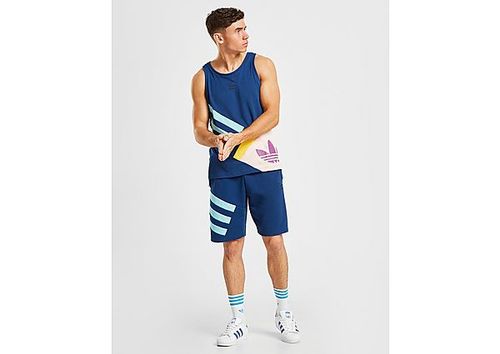 adidas Originals Sportive '90s Trefoil Fleece Shorts - Blue - Mens | Compare Highcross Shopping Centre Leicester