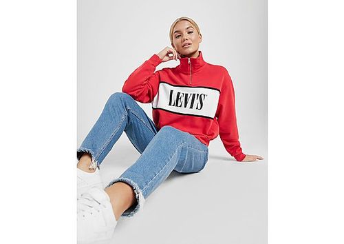 Levis Logo Panel 1/4 Zip Top - Red - Womens | Compare | Union Square  Aberdeen Shopping Centre