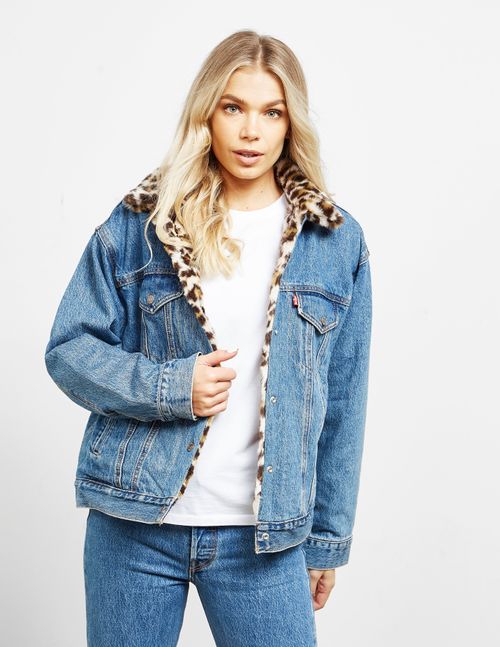 Womens Levis Fur Leopard Print Denim Jacket, Denim | Compare | Grazia