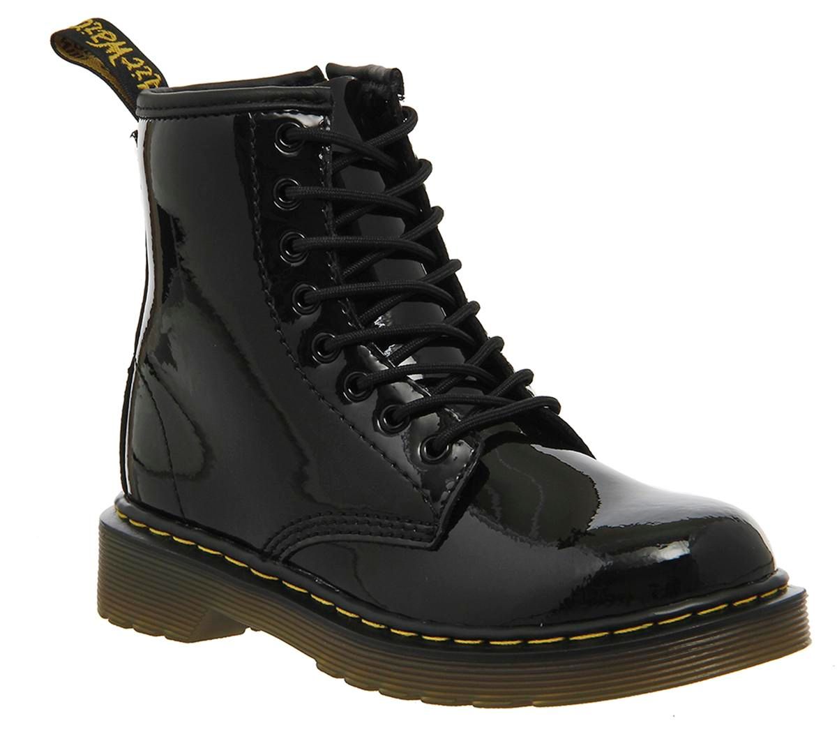 dr martens banzai chelsea boots black patent