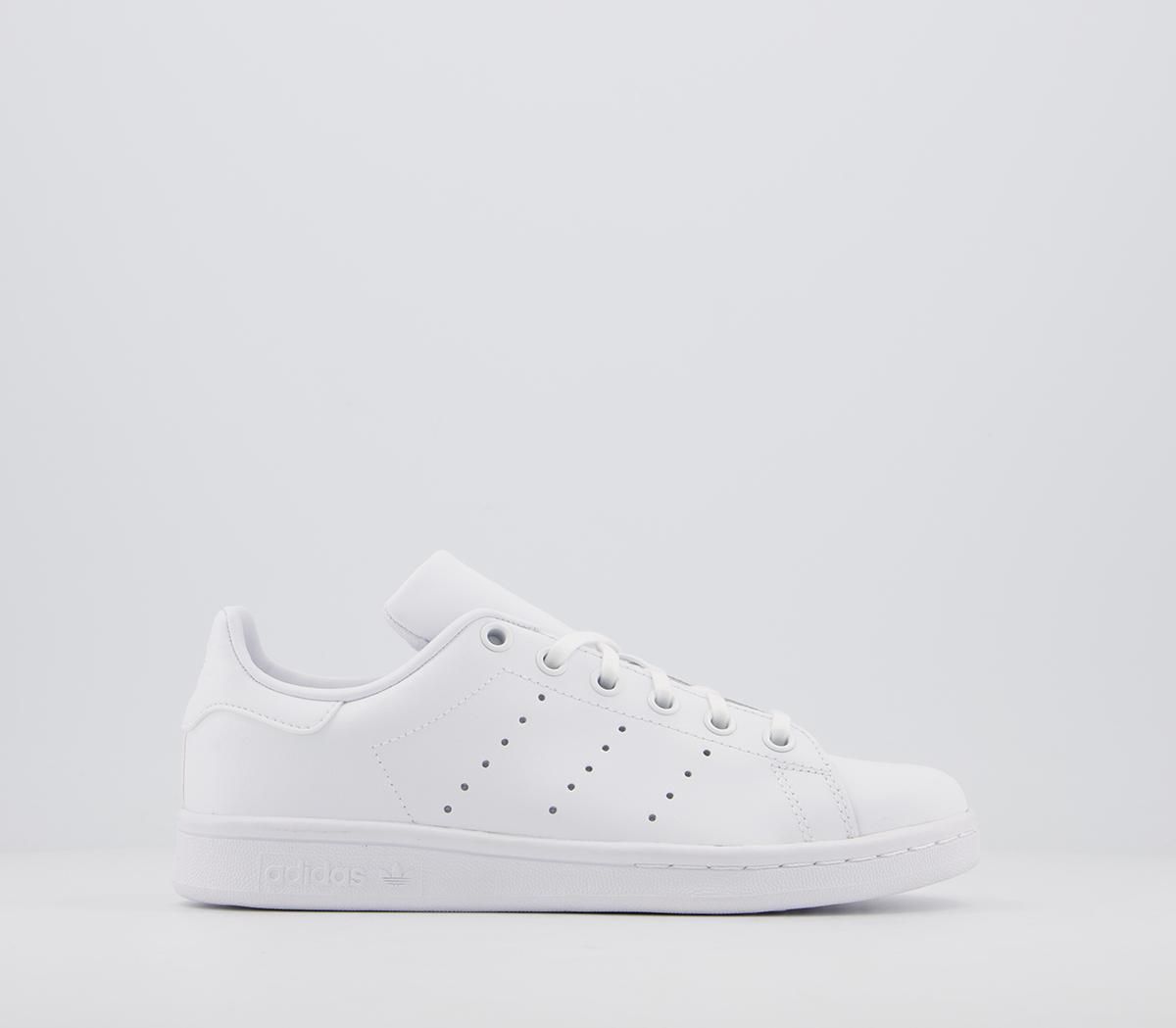 adidas stan smith gs trainers white mono