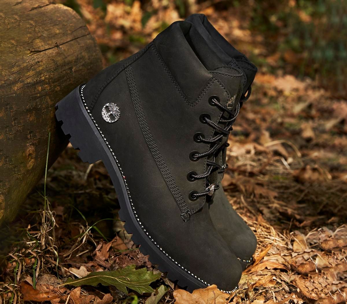 timberland slim premium 6 inch boot black rose gold rand