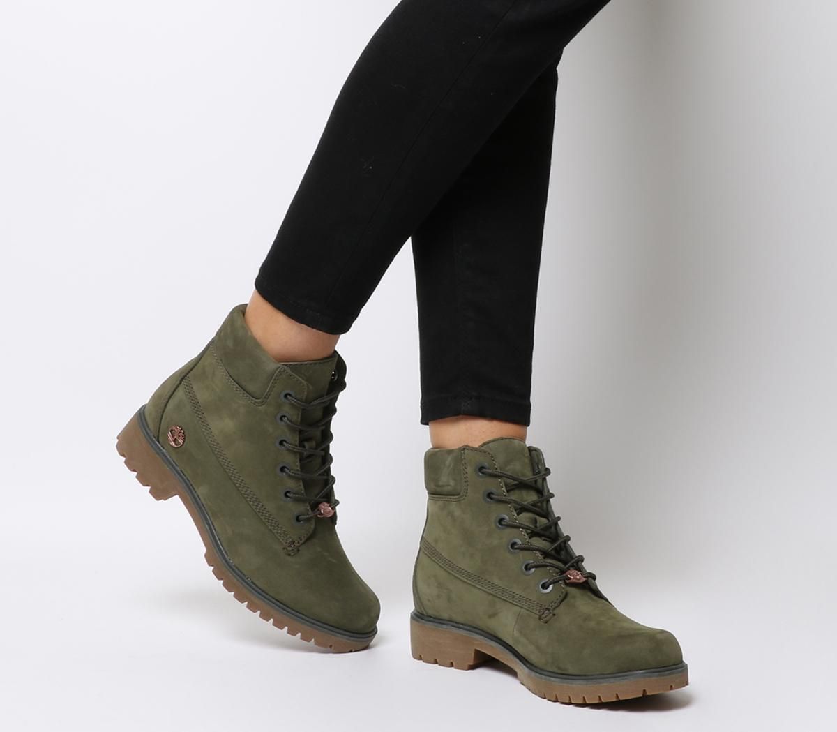 forest green timberland boots womens