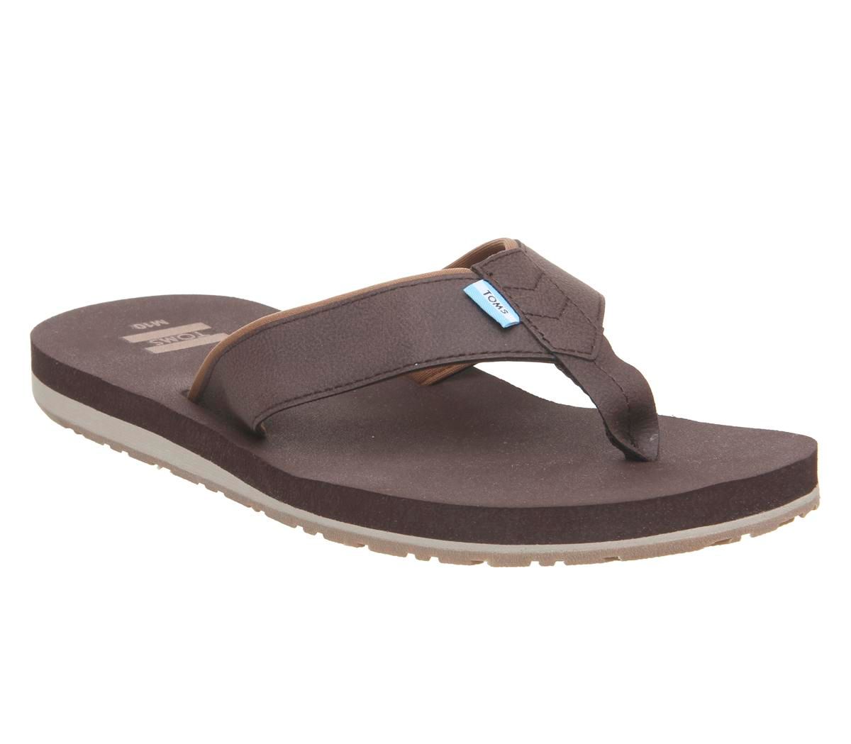 Toms Carilo Flip Flop DARK BROWN Compare Westquay