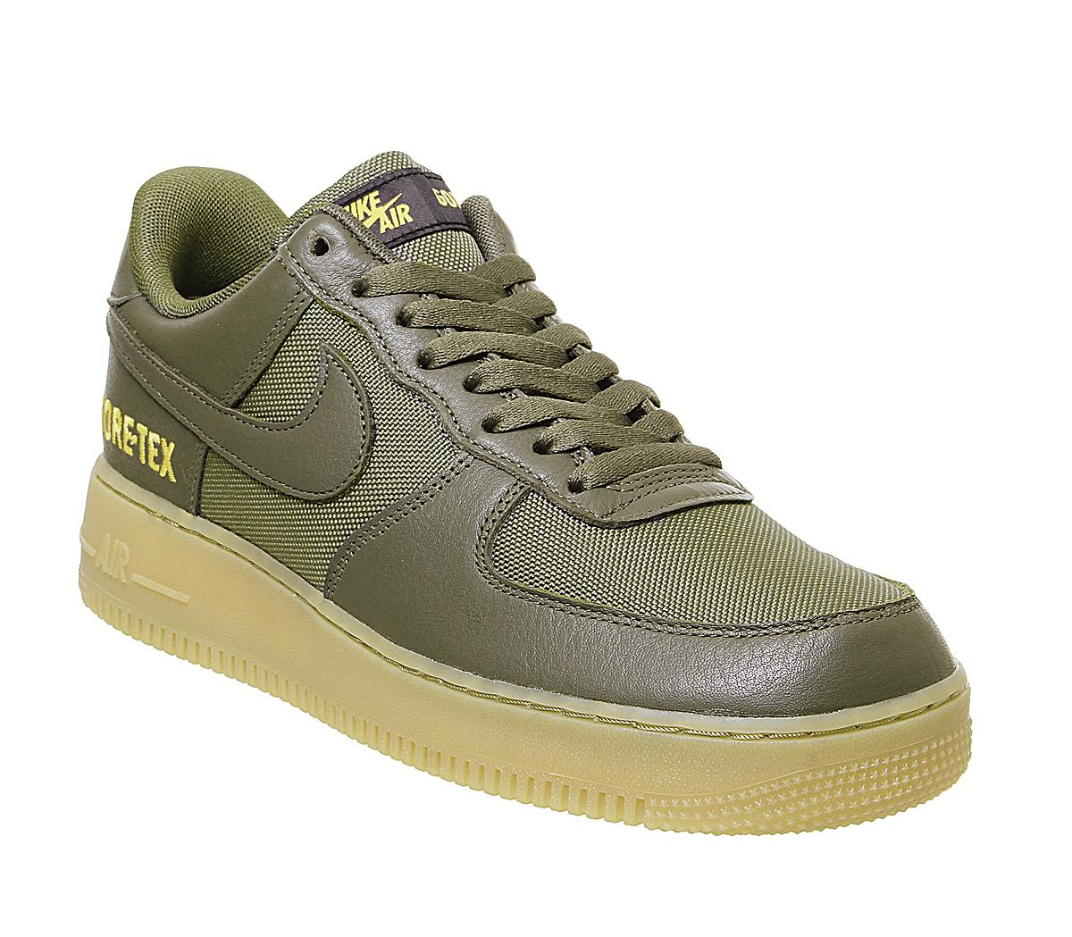Nike Air Force 1 Gtx MEDIUM OLIVE SEQUOIA GOLD BLACK OFF NOIR