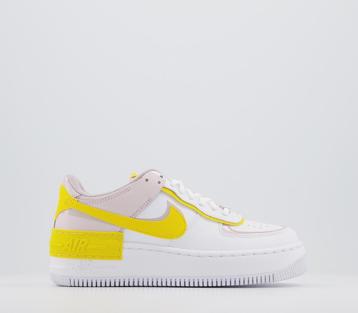 Nike Air Force 1 Shadow WHITE SPEED YELLOW BARELY ROSE | Compare | One New  Change