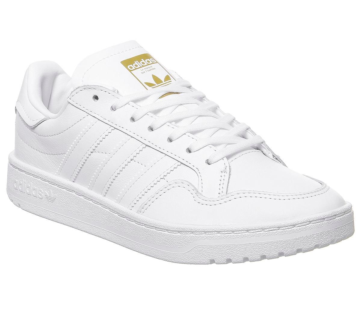 adidas white adi team court trainers