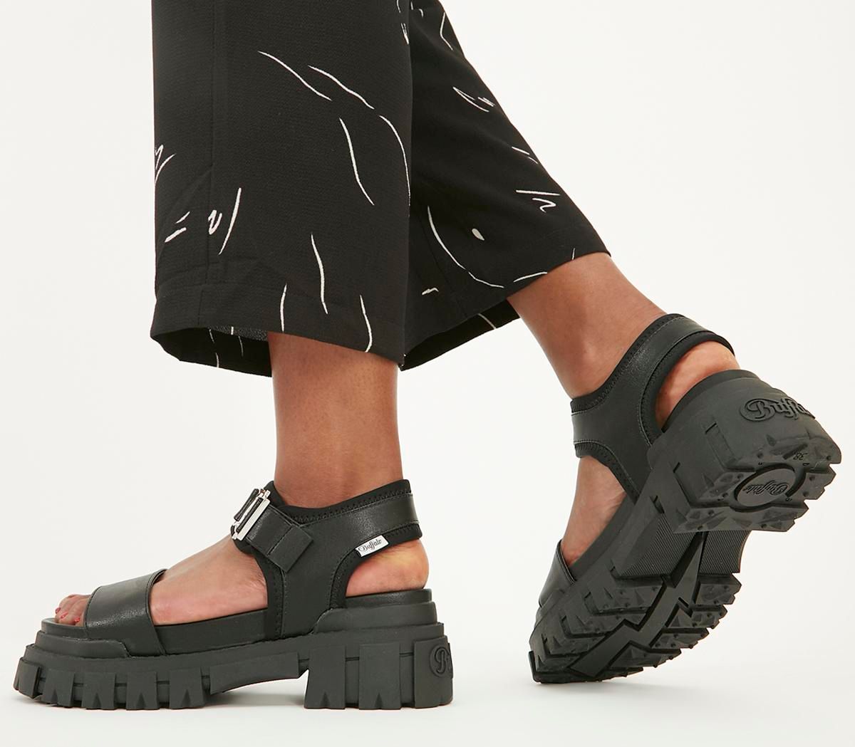 Buffalo Jojo Sandal BLACK Compare Trinity Leeds