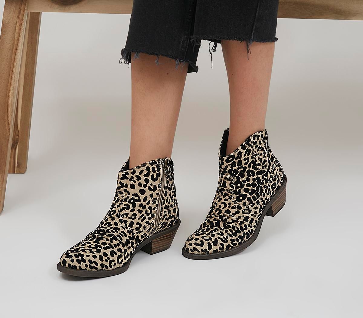 blowfish leopard booties