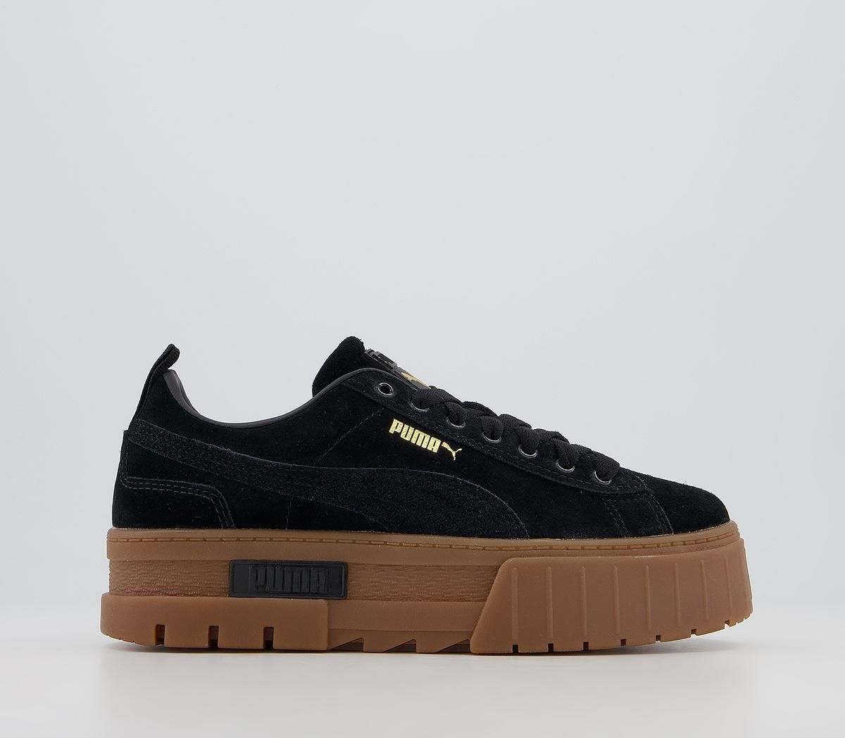 puma suede black office