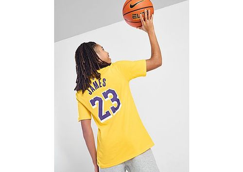 Yellow Nike NBA LA Lakers James #23 Jersey Junior