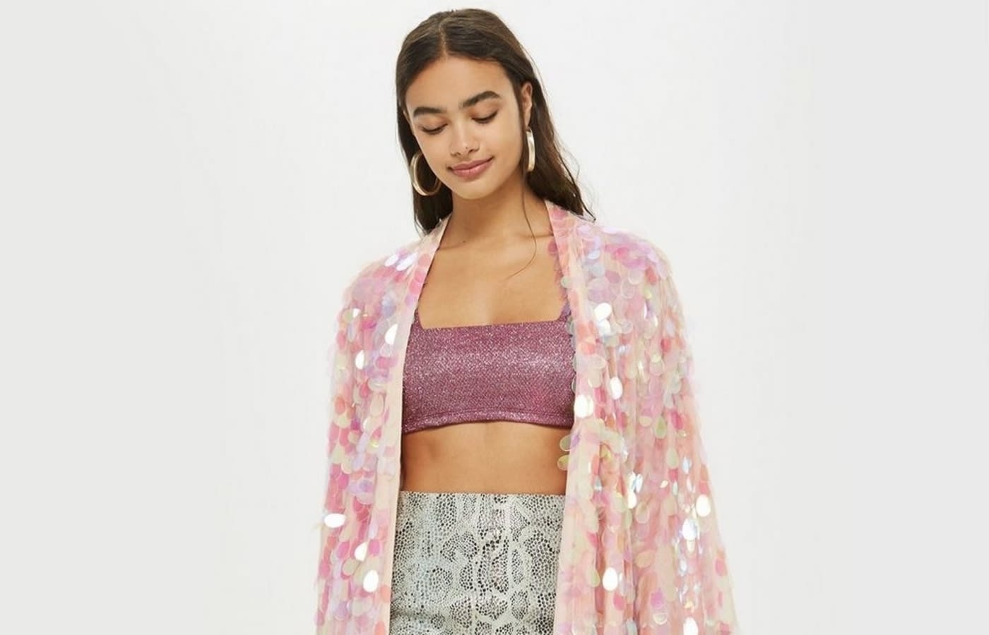 Missguided sequin kimono hotsell