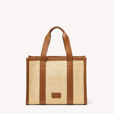 Aspinal of London Leather Mini Madison Tote Bag in Brown