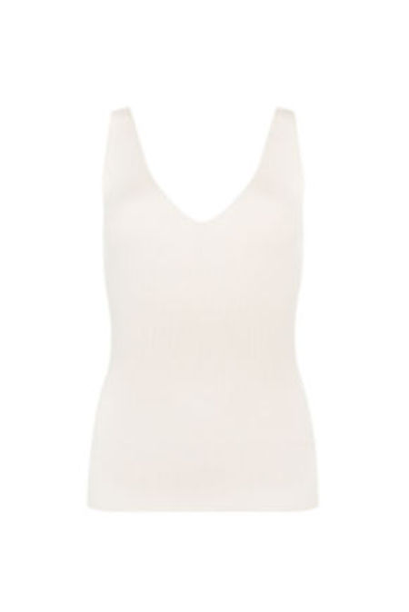 F&F Cream rib-knit vest