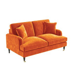 Orange Velvet 2 Seater Sofa - Payton SOF061