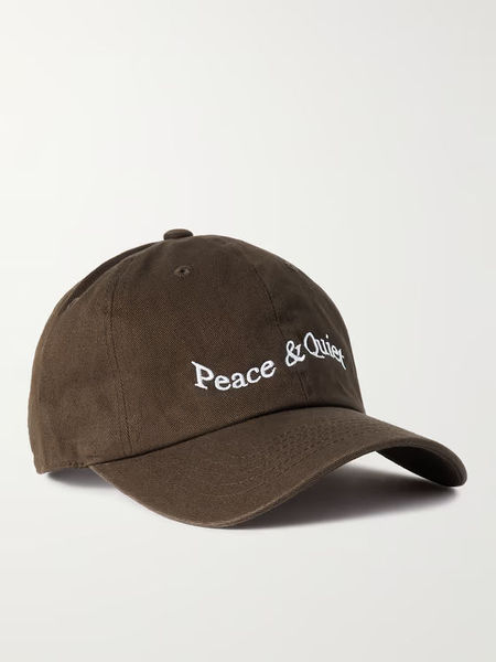 Museum Of Peace & Quiet Wordmark Logo-Embroidered Twill Baseball Cap