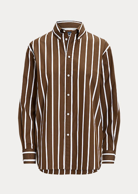 Relaxed Fit Striped Stretch-Cotton Shirt