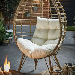 Outdoor Cocoon Wicker Rattan Egg Chair Garden Seat Patio Chair