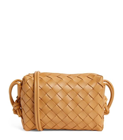 Bottega Veneta Mini Leather Intrecciato Loop Cross-Body Bag