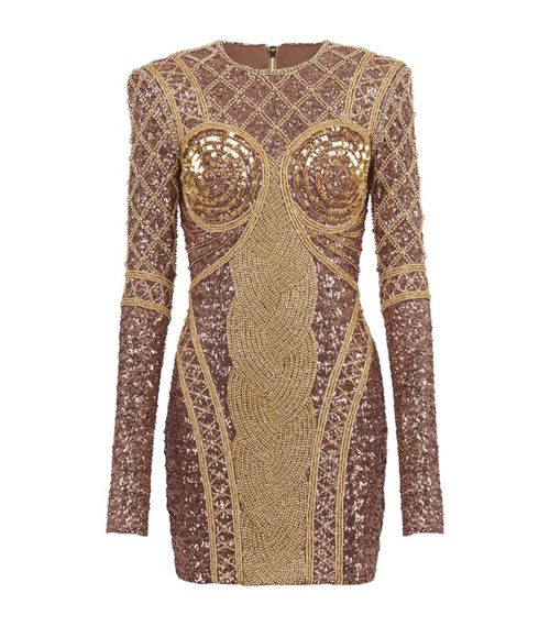 Balmain Embroidered Mini Dress